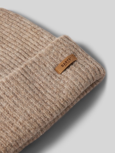 Peek & Cloppenburg BartsBeanie mit Label-Patch Modell 'Witzia' in hellbraun Sonderangebot der Fabrik