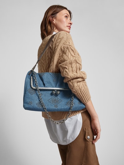 Peek & Cloppenburg Weekend Max MaraHandtasche in Denim-Optik mit Ziersteinbesatz in blau Discount Store für neue Produkte