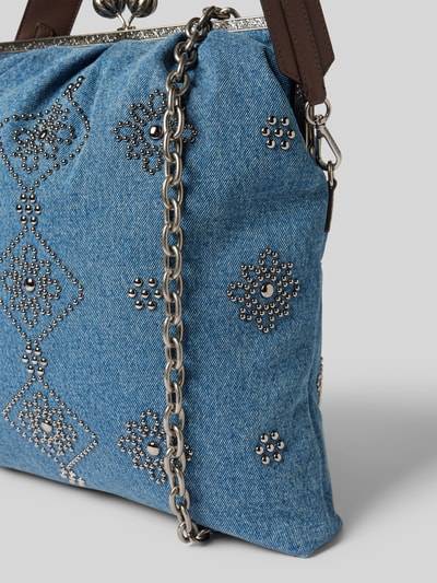 Peek & Cloppenburg Weekend Max MaraHandtasche in Denim-Optik mit Ziersteinbesatz in blau Discount Store für neue Produkte