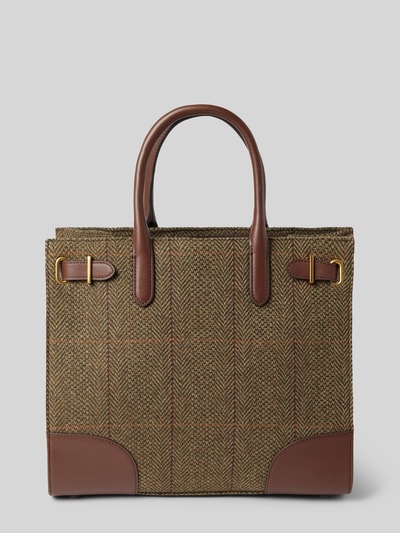 Peek & Cloppenburg Lauren Ralph LaurenTote Bag aus Wolle mit Label-Detail Modell 'DEVYN' in dunkelbraun 50% Rabatt für begrenzte Zeit