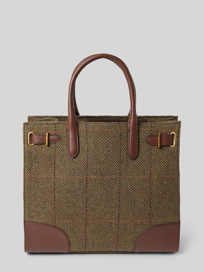 Peek & Cloppenburg Lauren Ralph LaurenTote Bag aus Wolle mit Label-Detail Modell 'DEVYN' in dunkelbraun 50% Rabatt für begrenzte Zeit