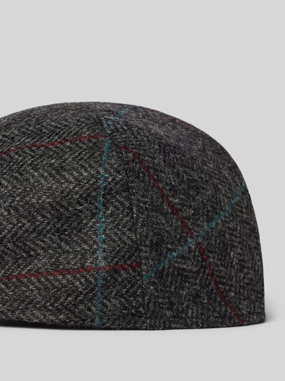Peek & Cloppenburg BarbourSchiebermütze aus Wolle mit Strukturmuster Modell 'Crieff' in blau Schlussverkauf