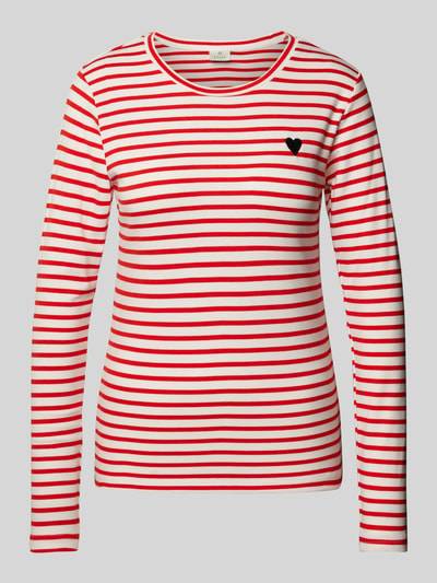 Peek & Cloppenburg KaffeLongsleeve mit Label-Stitching in rot Begrenzte Freigabe