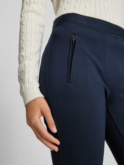 Peek & Cloppenburg Christian Berg WomanSlim Fit Stoffhose mit Reißverschlusstaschen in dunkelblau Letzte 3 Tage