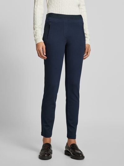Peek & Cloppenburg Christian Berg WomanSlim Fit Stoffhose mit Reißverschlusstaschen in dunkelblau Letzte 3 Tage