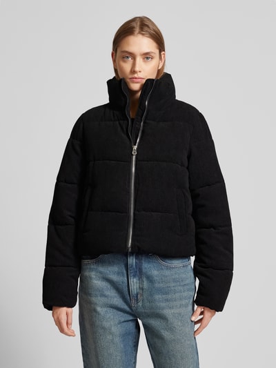 Peek & Cloppenburg OnlyRegular Fit Steppjacke aus Cord Modell 'NEWDOLLY' in metallic black Letzte 2 Tage