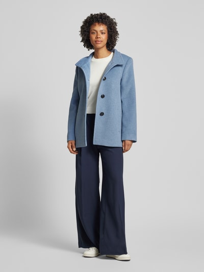 Peek & Cloppenburg Fuchs SchmittWolljacke mit Stehkragen und Knopfverschluss in bleu Nur für heute