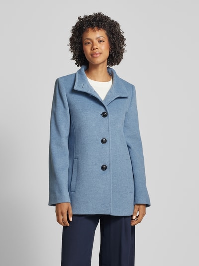 Peek & Cloppenburg Fuchs SchmittWolljacke mit Stehkragen und Knopfverschluss in bleu Nur für heute