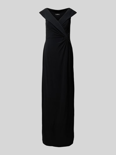 Peek & Cloppenburg Lauren Ralph LaurenAbendkleid mit Knotendetail Modell 'LEONIDAS' in black Im Verkauf