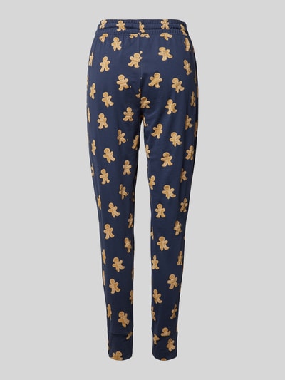 Peek & Cloppenburg Jake*s CasualTapered Fit Pyjama-Hose mit Motiv-Print in dunkelblau Verkauf