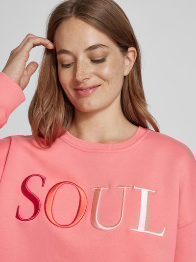 Peek & Cloppenburg Smith and SoulOversized Sweatshirt mit Label-Stitching in pink Weihnachtsangebot
