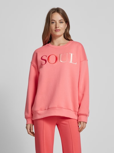 Peek & Cloppenburg Smith and SoulOversized Sweatshirt mit Label-Stitching in pink Weihnachtsangebot