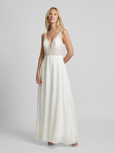 Peek & Cloppenburg LaonaBrautkleid mit floralem Spitzenbesatz in weiss Vatertagsangebot