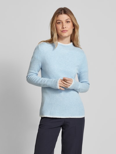 Peek & Cloppenburg Christian Berg WomanWollpullover mit Stehkragen in hellblau Top Angebot