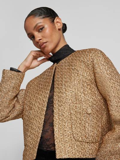 Peek & Cloppenburg Jake*s CollectionRegular Fit Blazer in Bouclé-Optik in gold Online Outlet