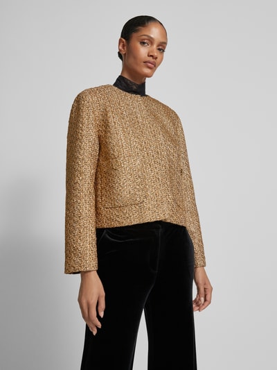 Peek & Cloppenburg Jake*s CollectionRegular Fit Blazer in Bouclé-Optik in gold Online Outlet