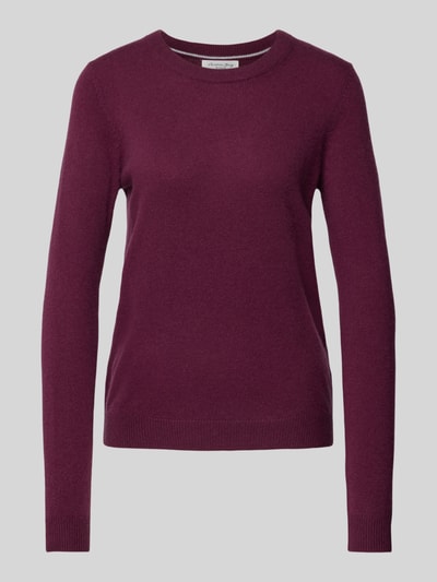 Peek & Cloppenburg Christian Berg WomanStrickpullover mit Strukturmuster in bordeaux Exklusive Angebote