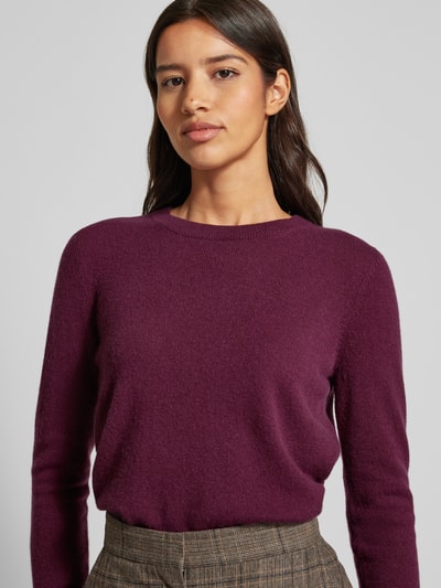 Peek & Cloppenburg Christian Berg WomanStrickpullover mit Strukturmuster in bordeaux Exklusive Angebote