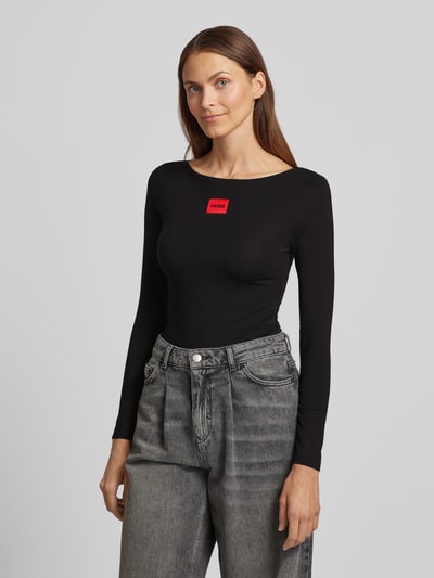 Peek & Cloppenburg HUGOLongsleeve mit Label-Detail in black Große Rabatte