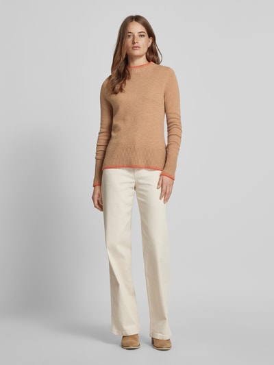 Peek & Cloppenburg Christian Berg WomanWollpullover mit Stehkragen in camel JETZT KAUFEN