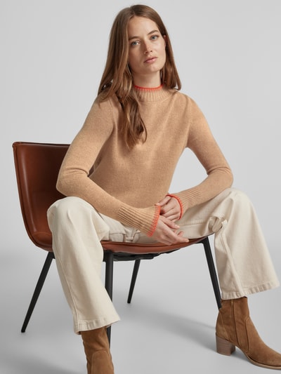 Peek & Cloppenburg Christian Berg WomanWollpullover mit Stehkragen in camel JETZT KAUFEN