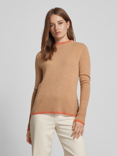 Peek & Cloppenburg Christian Berg WomanWollpullover mit Stehkragen in camel JETZT KAUFEN
