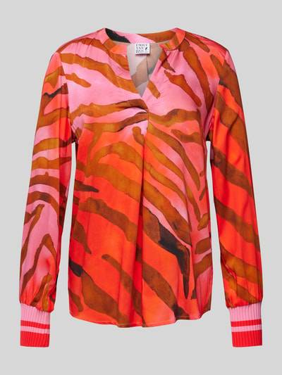 Peek & Cloppenburg Emily Van den BerghRegular Fit Bluse mit V-Ausschnitt in pink Letzter Tag
