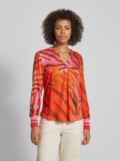 Peek & Cloppenburg Emily Van den BerghRegular Fit Bluse mit V-Ausschnitt in pink Letzter Tag