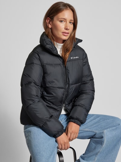 Peek & Cloppenburg COLUMBIASteppjacke mit Label-Print Modell Puffect in black Sonderangebot der Fabrik