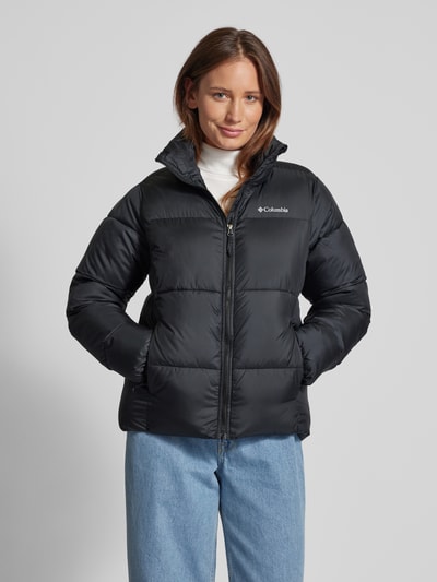 Peek & Cloppenburg COLUMBIASteppjacke mit Label-Print Modell Puffect in black Sonderangebot der Fabrik