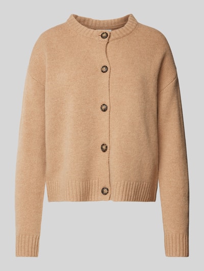 Peek & Cloppenburg Christian Berg WomanStrickjacke aus Wolle mit Rundhalsausschnitt in camel Discount Store für neue Produkte