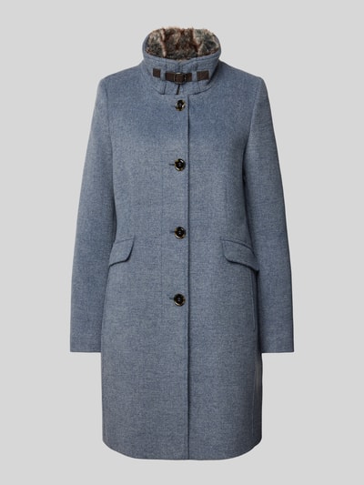 Peek & Cloppenburg Christian Berg Woman SelectionMantel mit Stehkragen in dunkelblau melange Nur noch ein Tag übrig