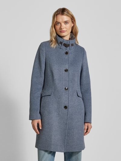 Peek & Cloppenburg Christian Berg Woman SelectionMantel mit Stehkragen in dunkelblau melange Nur noch ein Tag übrig