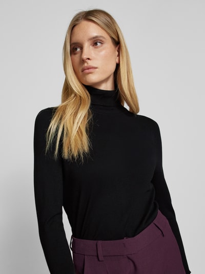 Peek & Cloppenburg Christian Berg WomanStrickpullover mit gerippten Abschlüssen in black Super Rabatt
