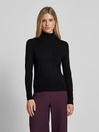 Peek & Cloppenburg Christian Berg WomanStrickpullover mit gerippten Abschlüssen in black Super Rabatt