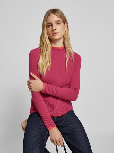 Peek & Cloppenburg Christian Berg WomanWollpullover mit Stehkragen in pink Fabrikladen