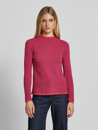 Peek & Cloppenburg Christian Berg WomanWollpullover mit Stehkragen in pink Fabrikladen