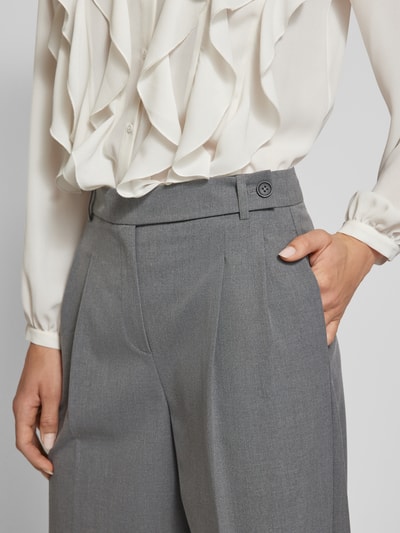 Peek & Cloppenburg Jake*s CollectionStoffhose mit Bundfalten in silber melange Im Verkauf