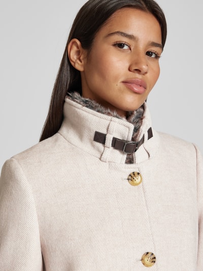 Peek & Cloppenburg Christian Berg Woman SelectionMantel mit Stehkragen in sand melange zollfrei