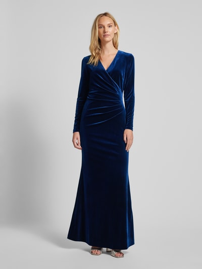 Peek & Cloppenburg Christian Berg CocktailAbendkleid in Wickel-Optik in marine Auslauf
