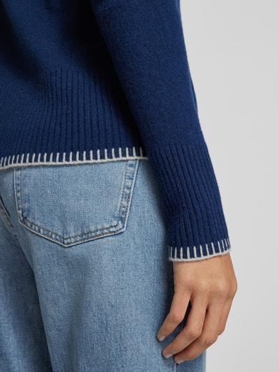 Peek & Cloppenburg Christian Berg WomanWollpullover mit Stehkragen in dunkelblau Angebote
