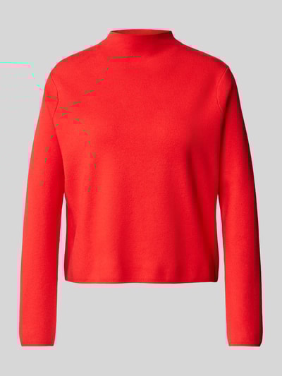 Peek & Cloppenburg MangoStrickpullover mit geripptem Stehkragen in rot im Angebot