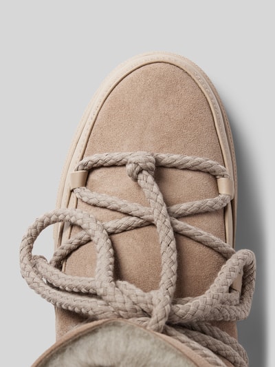 Peek & Cloppenburg INUIKIILederstiefel mit Label-Schriftzug in hellgrau Exklusivangebot