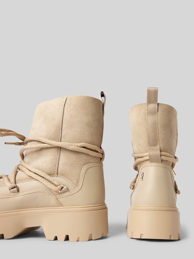 Peek & Cloppenburg Tommy HilfigerSchnürstiefel mit Label-Detail in beige Preisnachlass