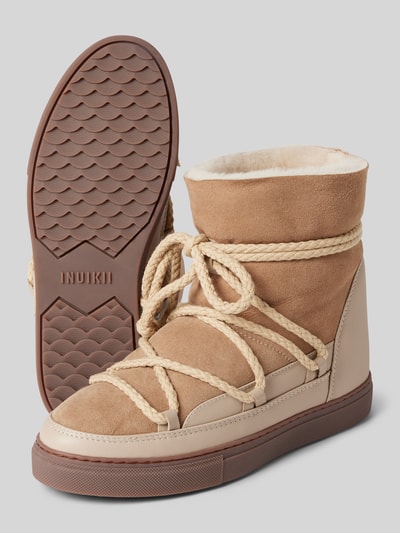 Peek & Cloppenburg INUIKIILederstiefel mit Label-Schriftzug in beige Muttertagsangebot
