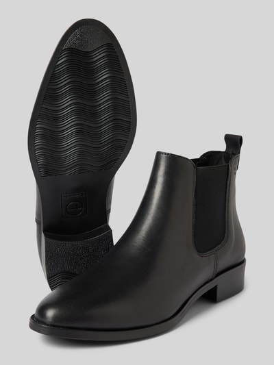 Peek & Cloppenburg TamarisChelsea Boots aus Leder mit Label-Prägung in black Jubiläumsangebot