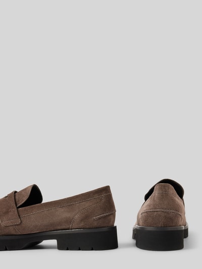 Peek & Cloppenburg HöglTassel-Loafer in Leder-Optik in dunkelgrau Lagerräumung