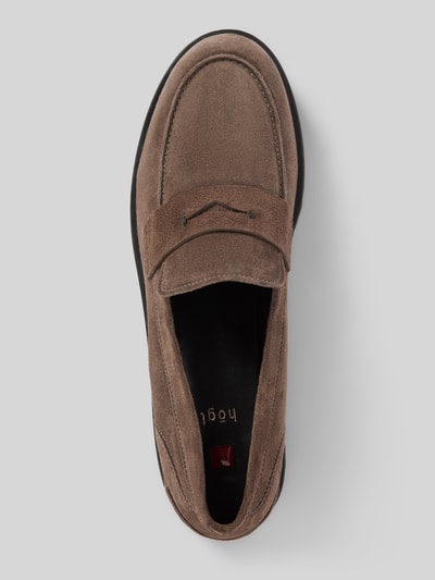 Peek & Cloppenburg HöglTassel-Loafer in Leder-Optik in dunkelgrau Lagerräumung