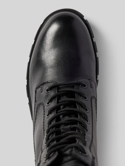 Peek & Cloppenburg TamarisSchnürboots aus Leder mit Ziernähten in black Heißer Verkauf