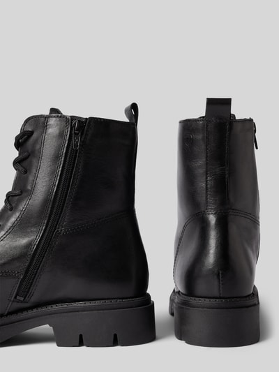 Peek & Cloppenburg TamarisSchnürboots aus Leder mit Ziernähten in black Neueste Mode